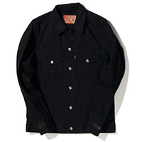 RUDE GALLERY BLACK REBEL BR0664 Road Jack-1 DENIM JKT BLACK/BLACK