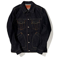 RUDE GALLERY BLACK REBEL BR0668 Road Jack-2 DENIM JKT INDIGO