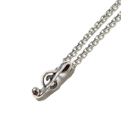 RUDE GALLERY 68766 ONPU NECKLACE TREBLE CLEF SILVER