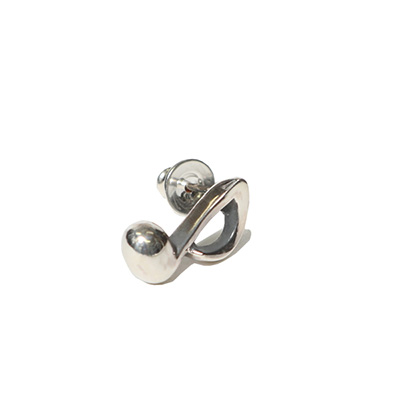 RUDE GALLERY 68768 ONPU PIERCE MUSIC NOTE SILVER