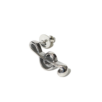 RUDE GALLERY 68770 ONPU PIERCE TREBLE CLEF SILVER