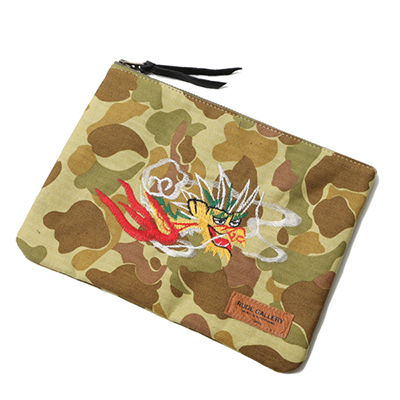 RUDE GALLERY 68987 STUDIO POUCH STONED DRAGON CAMO