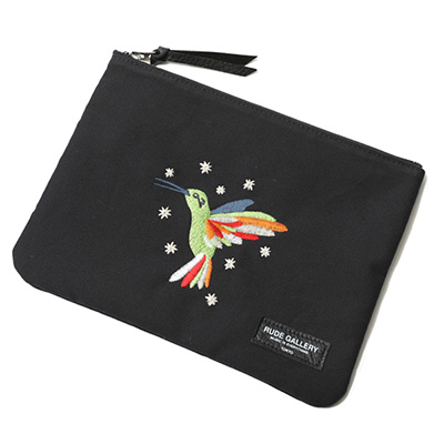 RUDE GALLERY 68995 STUDIO POUCH HUMMINGBIRD BLACK