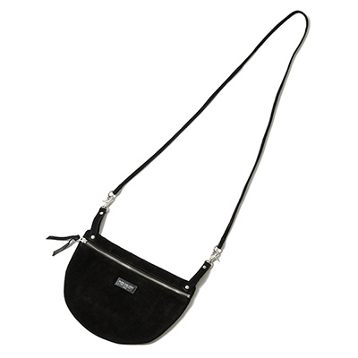 RUDE GALLERY RG0238 GALLERY SUEDE APRON BAG BLACK