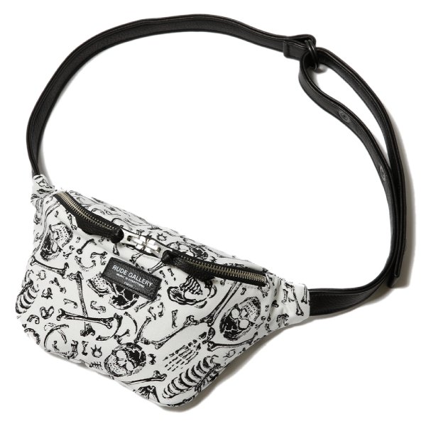 RUDE GALLERY RG0903 ガイコツの地図 WAIST BAG WHITE