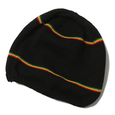 RUDE GALLERY 69767 KNIT TAM BLACK-RASTA