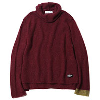 RUDE GALLERY 68590 MOHAIR TURTLENECK KNIT BURGUNDY