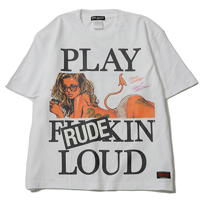 RUDE GALLERY RG0184 Rockin' Jelly Bean × RUDE GALLERY SS TEE WHITE