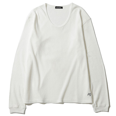 RUDE GALLERY RG0229 U NECK THERMAL LS WHITE