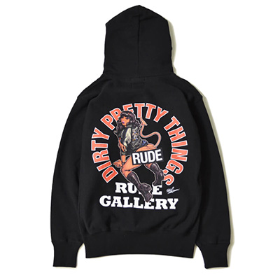 RUDE GALLERY RG0380 DEVIL BABY WITH SOUVENIR JKT HOODIE BLACK