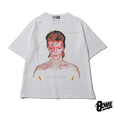 STUDIO RUDE SR0259 Aladdin Sane PHOTO TEE WHITE