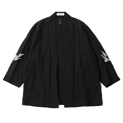 RUDE GALLERY 69659 Yōso × RUDE GALLERY TSURU KIMONO BLACK