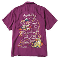 RUDE GALLERY 68535 SKA SHIRT NUDE MAP ART WORK by Rockin' Jelly Bean PURPLE