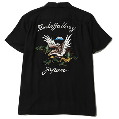 RUDE GALLERY 69602 STONED HAWK SOUVENIR SHIRT BLACK