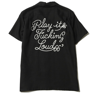 RUDE GALLERY RG0098 PLAY IT FUCKING LOUD 66 BOWLING SHIRT BLACK