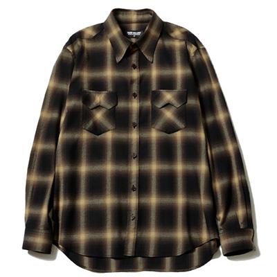 RUDE GALLERY RG0587 WESTERN CHECK SHIRTS MUSTARD